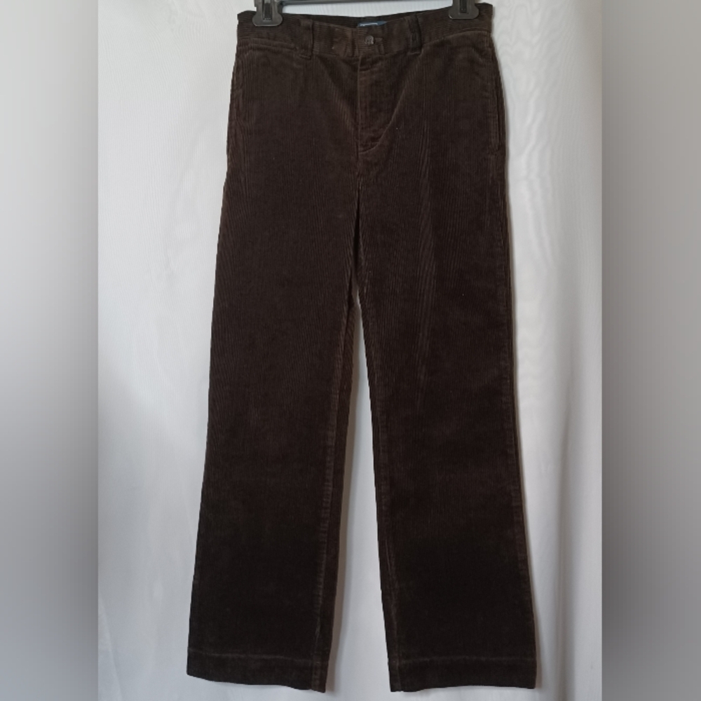 Polo By Ralph Lauren Brown Corduroy Straight Leg Pants. 12.